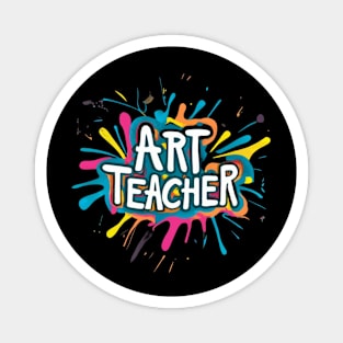 Art teacher funny cute victor design Magnet